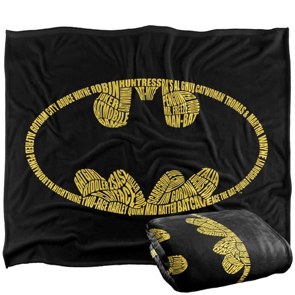 Batman Script Graphic Logo Blanket