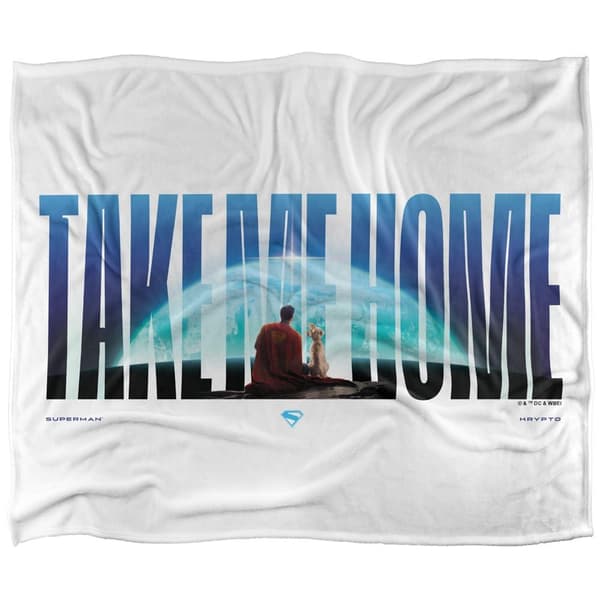 Superman Take Me Home Words Blanket