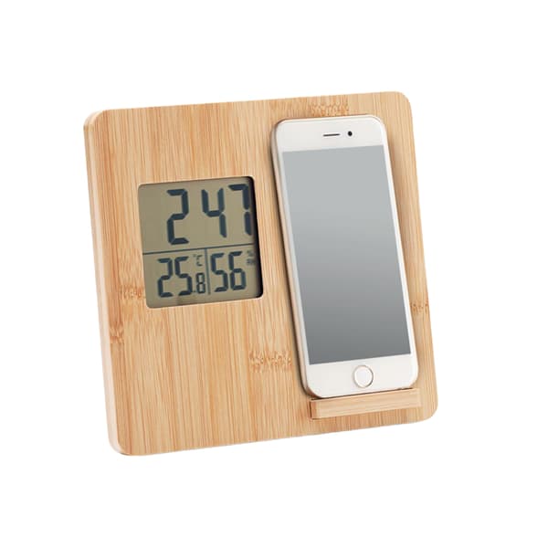 MidOcean Bamboo Digital Desk Clock