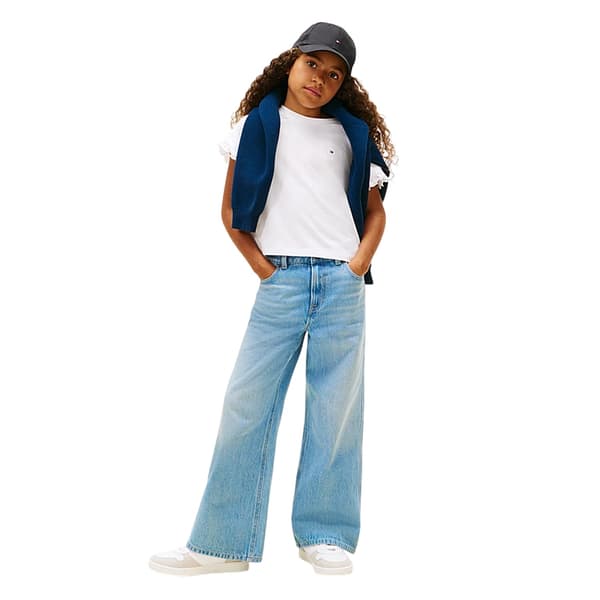 Tommy Hilfiger Flickor Essential Ruffle Croppad Topp