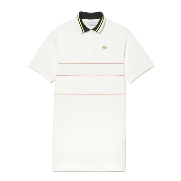 Lacoste Dam Randig Polo Klänning med Avslappnad Passform