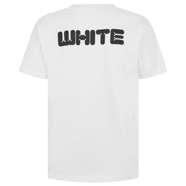 Off White Slim T-shirt i bomuld til mænd