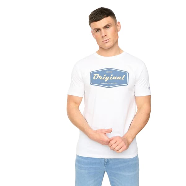 Crosshatch Tryplex T-shirt i bomull för män (5-pack)