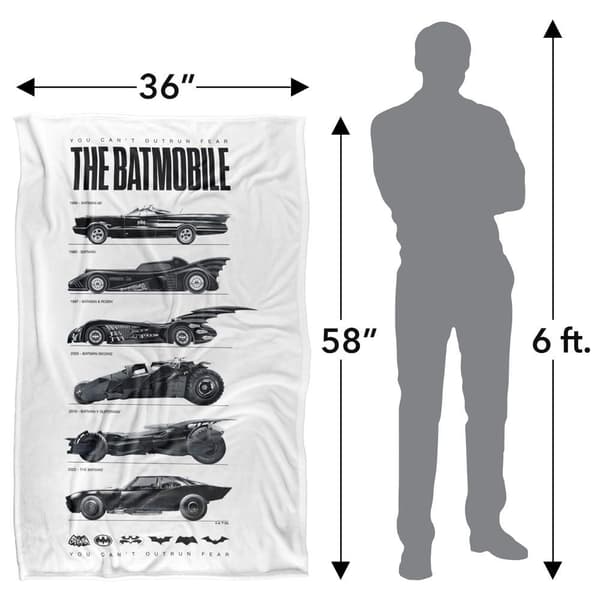 Batman On Light Batmobile 85th Anniversary Blanket