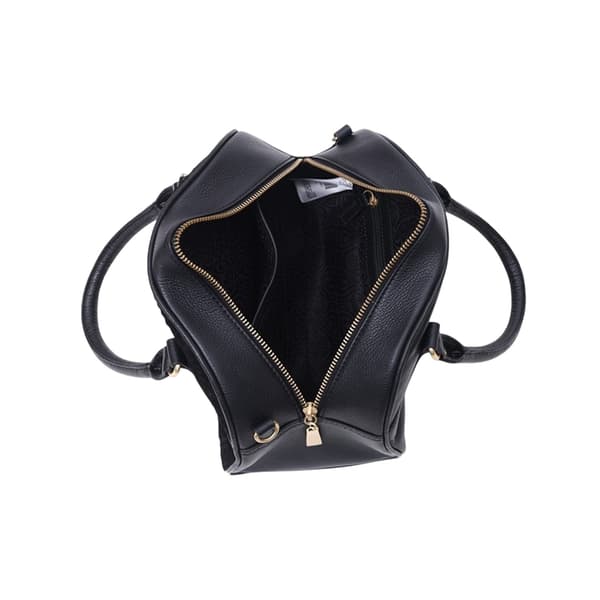 Biba Logo Leather Bowling Bag