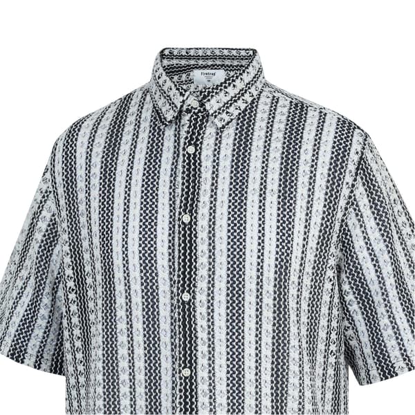 Firetrap Mönstrad Kortärmad Skjorta för Herr