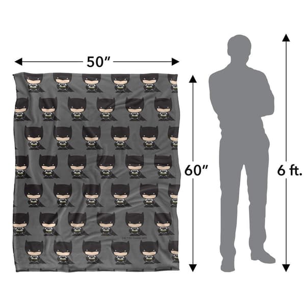 Batman Chibi Repeat Print Blanket