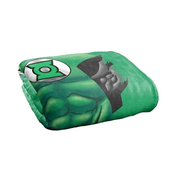 Green Lantern Chest Print Soft Touch Blanket
