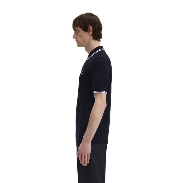 Fred Perry Pikétröja med dubbla ränder för män