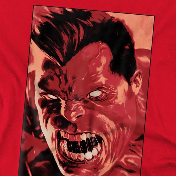 Marvel miesten Punainen Hulk -karjunta T-paita
