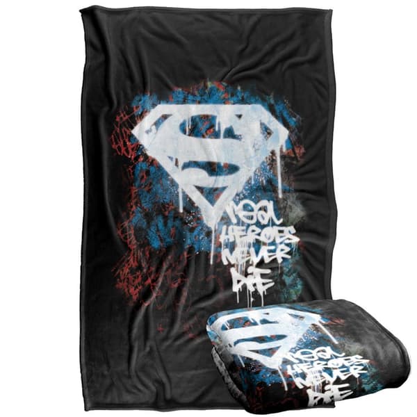 Superman Real Heroes Never Die Blanket