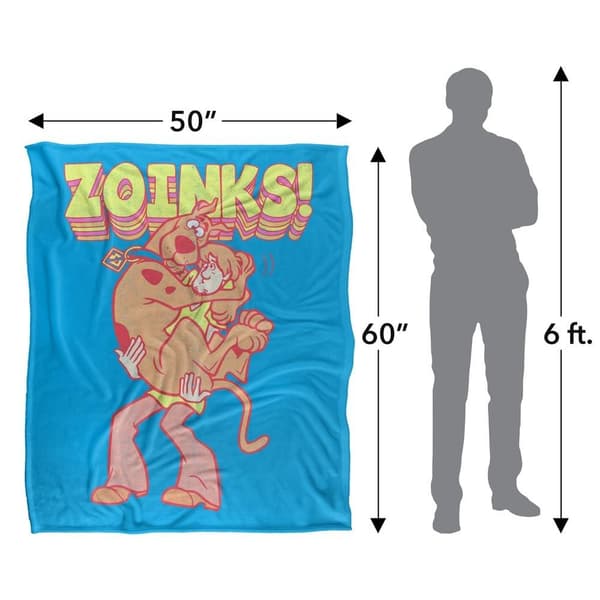Scooby Doo Zoinks Repeat Print Soft Touch Blanket