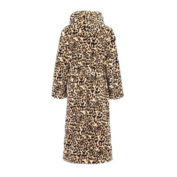 Linea Womens/Ladies Leopard Pattern Hooded Robe