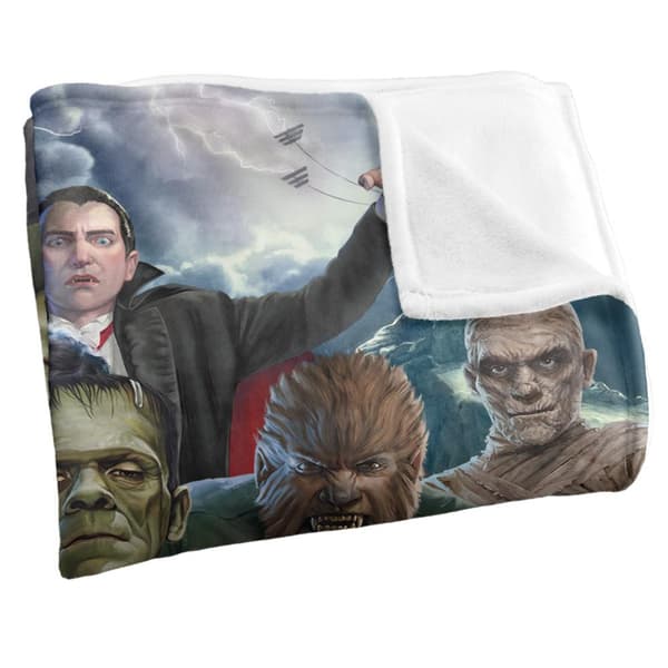 Universal Monsters Silky Group Soft Touch Blanket