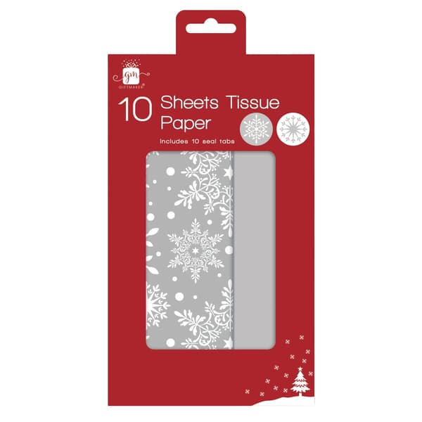Giftmaker Snowflake Christmas Tissue Paper (Pack of 10)