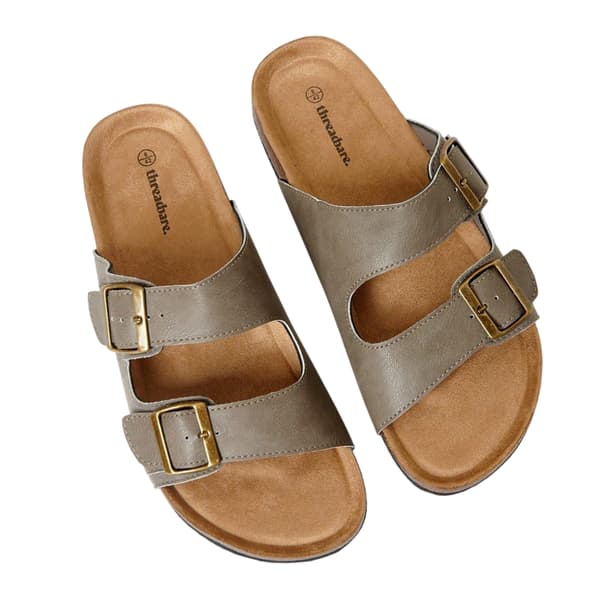 Threadbare Mens Atticus Double Buckle Flat Sliders