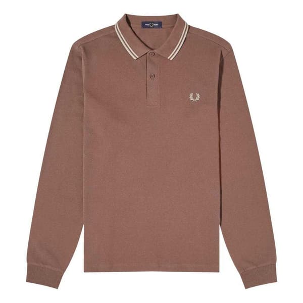Fred Perry Långärmad Pikétröja för Herr