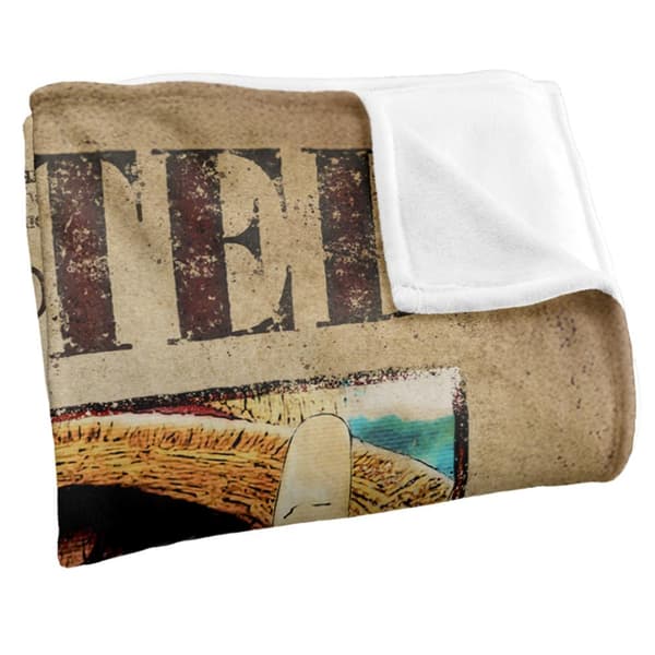 One Piece Live Action Soft Wanted Poster Monkey D. Luffy Blanket