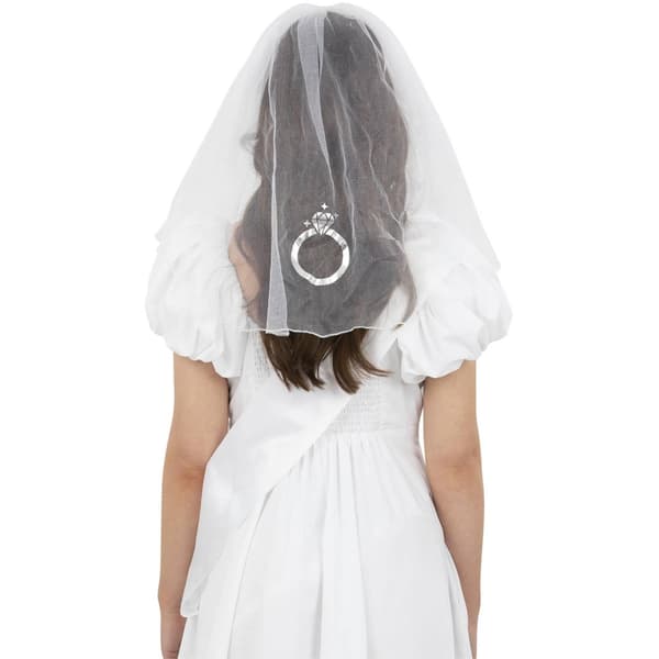 Smiffys Universal Bride Veil & Sash