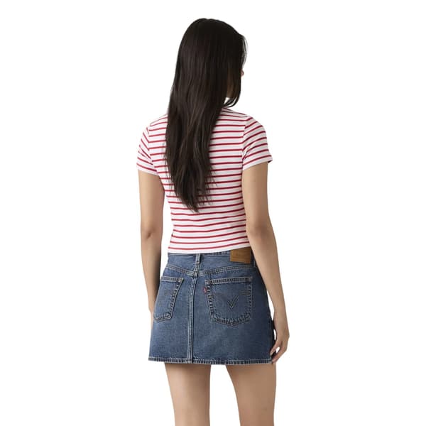 Levis Dam/Kvinnor Essential Randig Croppad Topp i Bomull