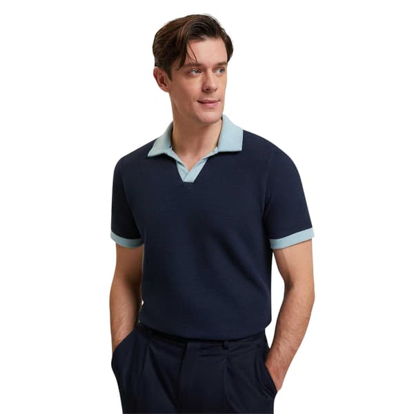 Ted Baker Herr Waffle Kortärmad Pikétröja