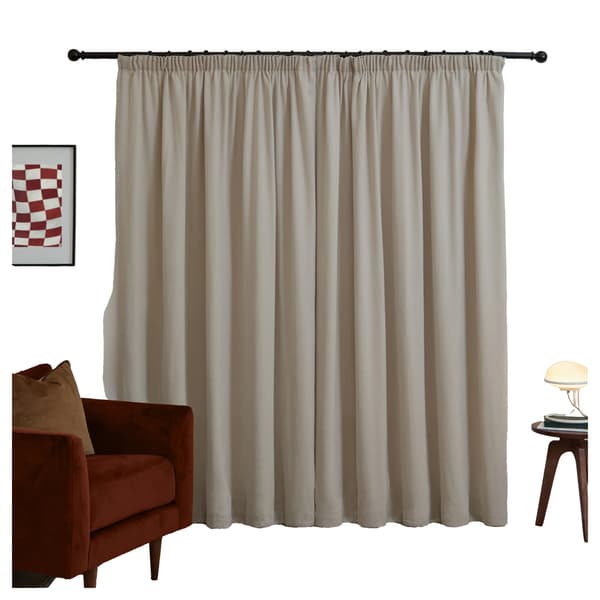 Furn Chenille Lined Pencil Pleat Curtains