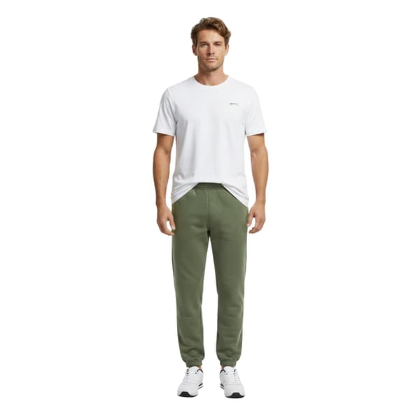 Slazenger Herr Fleece Joggingbyxor med mudd