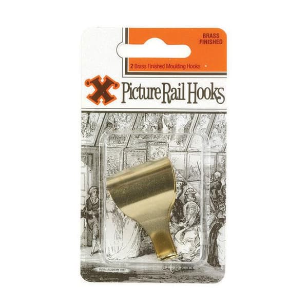 X Tavelkrokar Mässingspläterade 2-pack