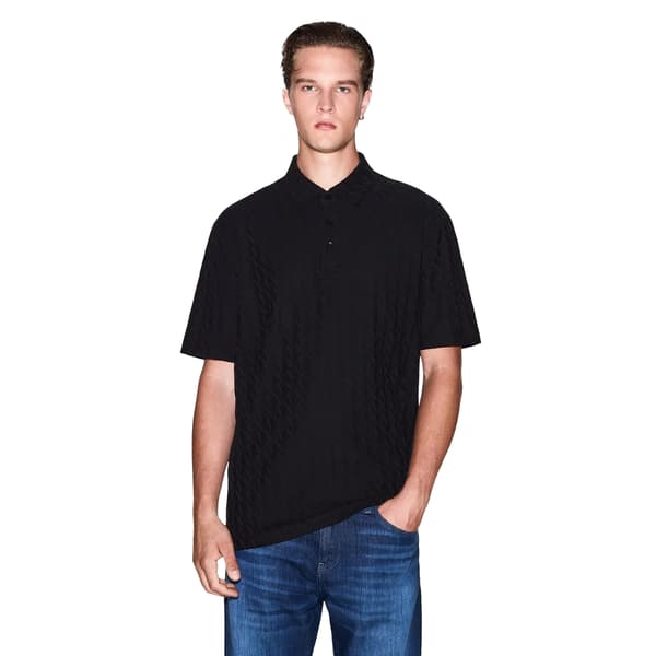 Armani Exchange Herr Geometrisk Pikétröja med Krage