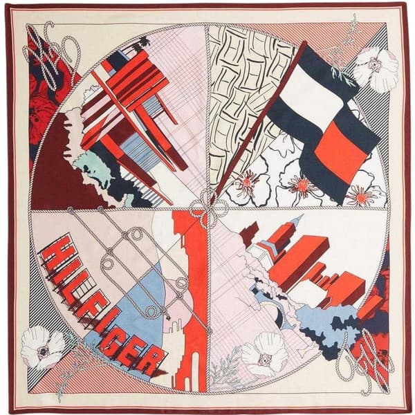 Tommy Hilfiger Blommig Sidenscarf