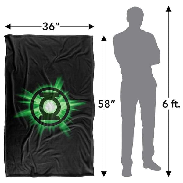 Green Lantern Glow Logo Soft Touch Blanket