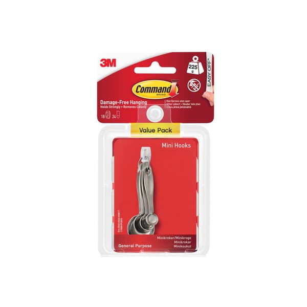 Command White Mini Hooks