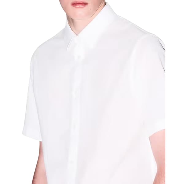 Armani Exchange Herrskjorta med spetsig krage, normal passform