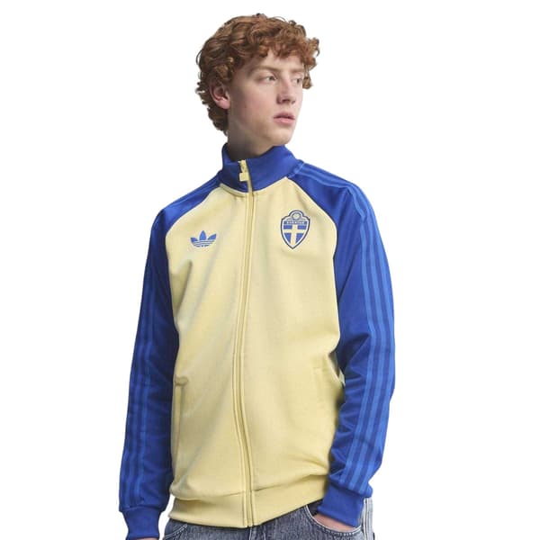 Adidas Herr VM Sverige Avslappnad Passform Träningströja
