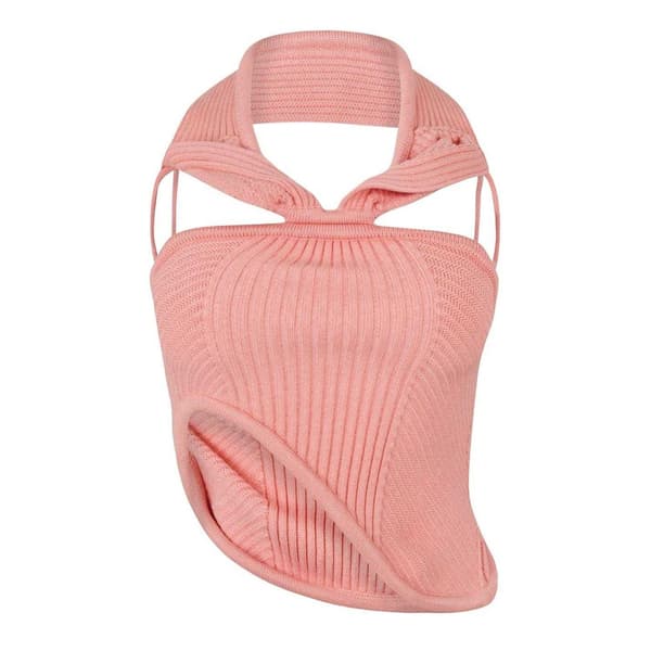 Off White Dam Ribbad Slim Ärmlös Haltertopp