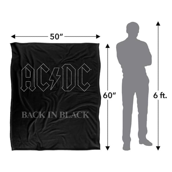 AC/DC Back In Black Silkeslen Supersoft Filt