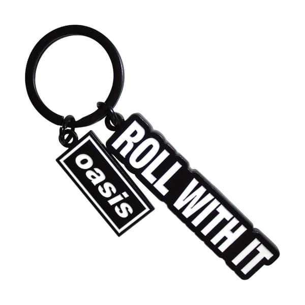 Oasis Roll With It Logo Keyring