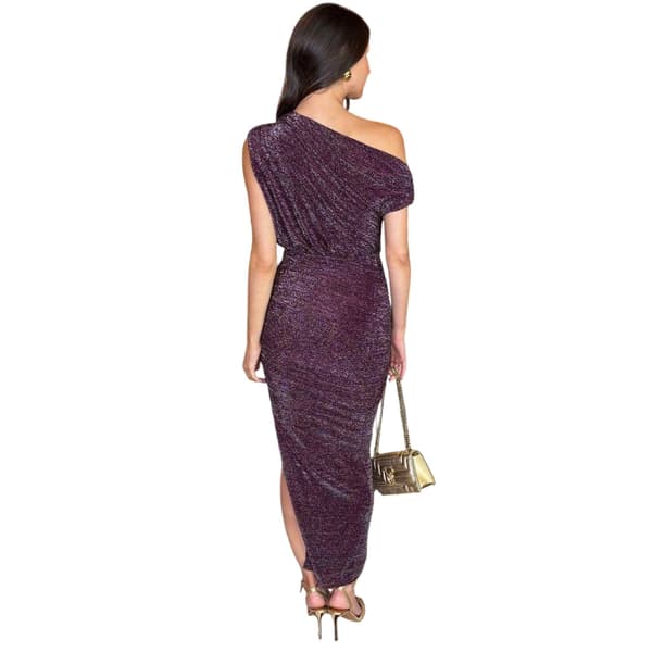 AX Paris Dam Glittrig Off-Shoulder Midiklänning