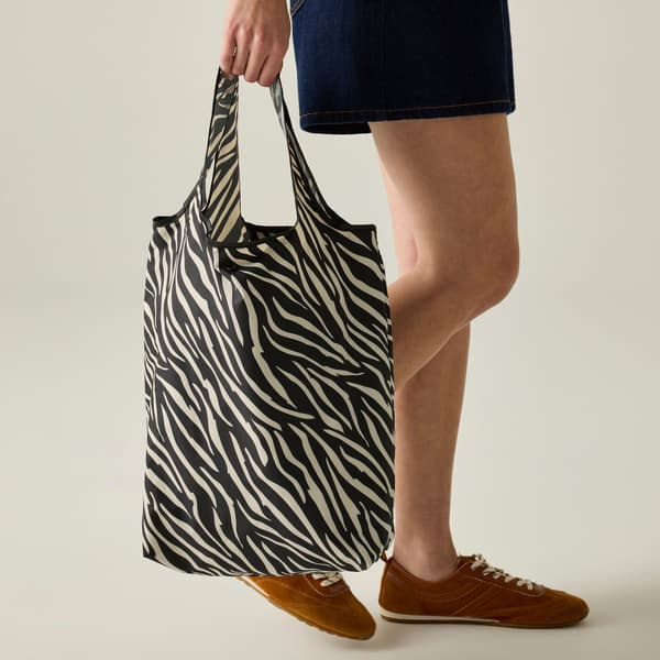 Regatta Zebra Print Packaway Shopper Bag