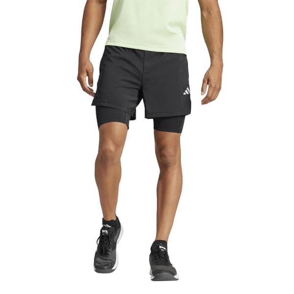 Adidas 2-i-1 löparshorts för män