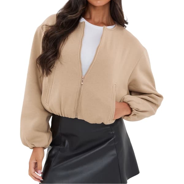 I Saw It First Womens/Ladies Elasticated Hem Bomber Jacket