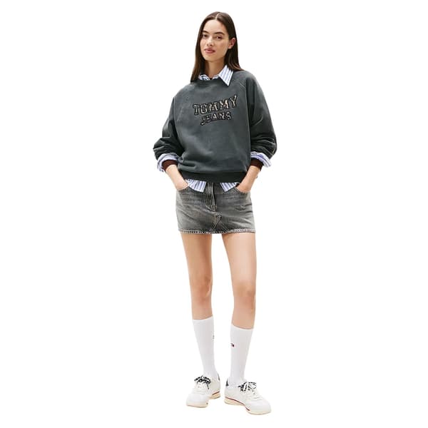 Tommy Jeans Dam Leopardmönstrad Logotyp Tröja