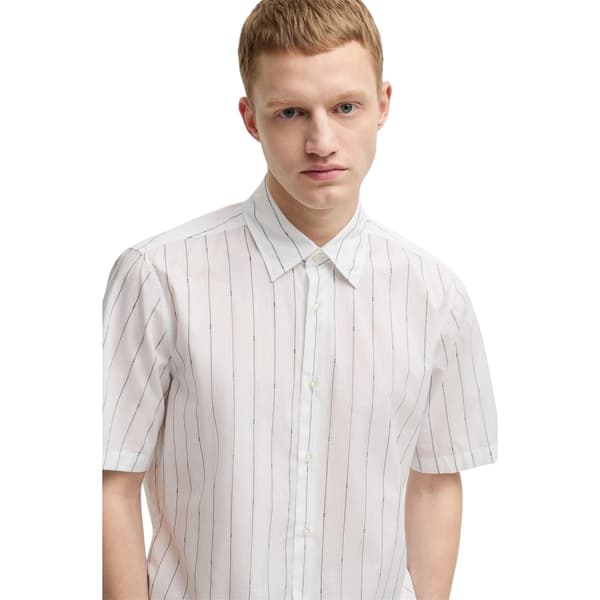Boss Miesten Pinstripe Regular lyhythihainen paita