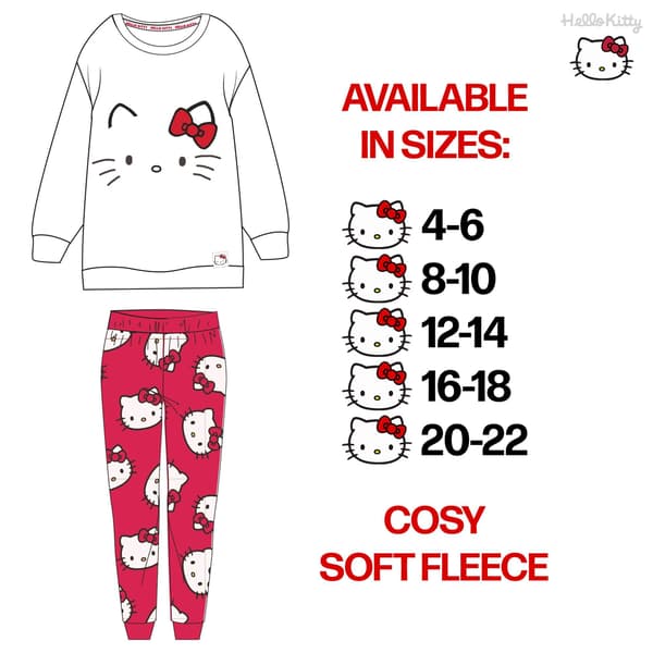 Hello Kitty Pyjamas för kvinnor/damer i fleece
