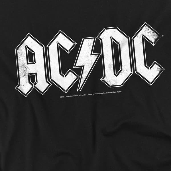 ACDC Unisex T-shirt til voksne tilbage i sort