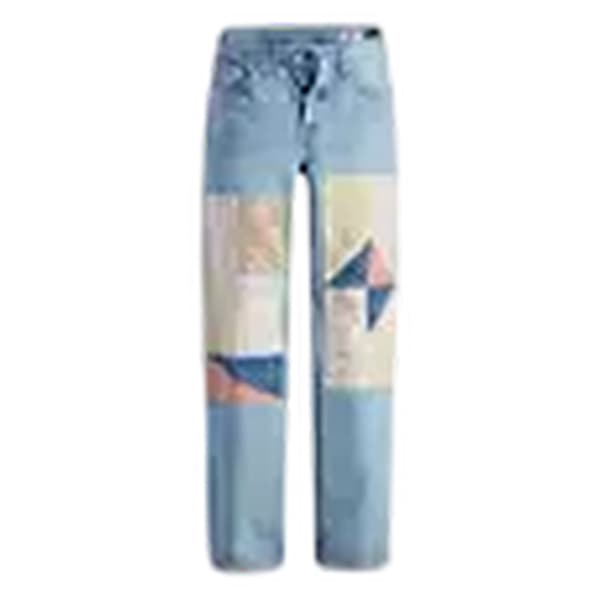 Levis Dam 501 90-tals Denim Patchwork Mid Rise Jeans