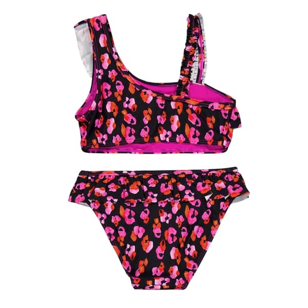 Biba Flickvän Leopardmönstrad Volang Bikini Set