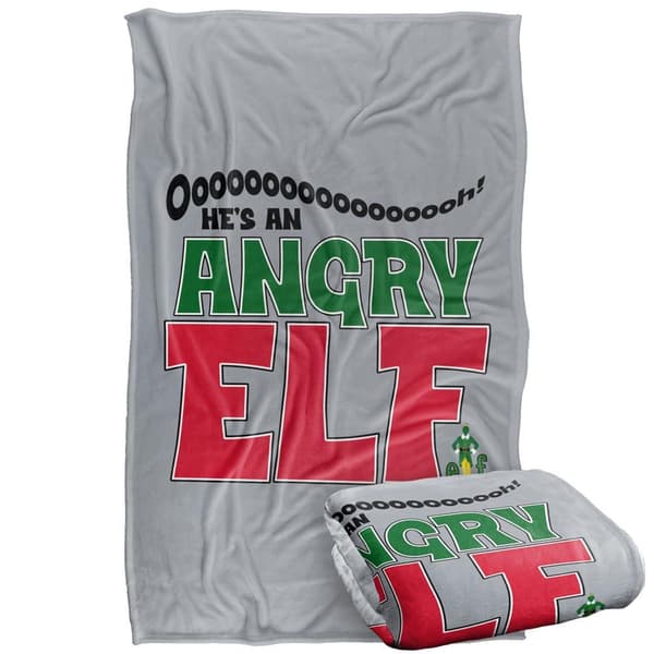 Elf Angry Elf Text Polyester Soft Touch Blanket