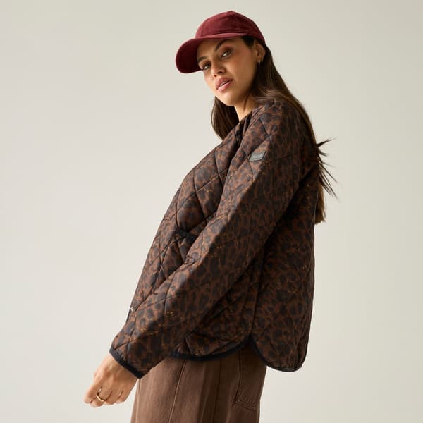 Regatta Dam/Dam Maia Leopardmönstrad Quiltad Jacka