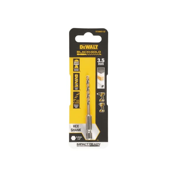 DeWALT Power Tools Sort&guld Hex Hss-g-bor